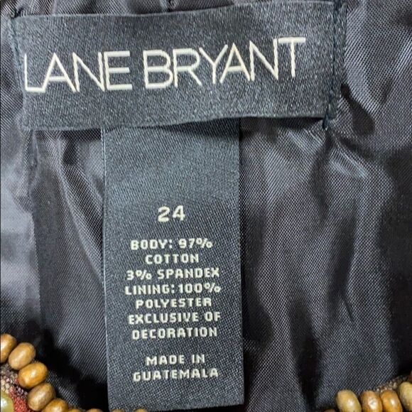 Lane Bryant Beaded Neck Floral 3/4 Sleeve Jacket - Picture 6 of 7